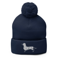 Ask Me About My Wiener Pom-Pom Beanie