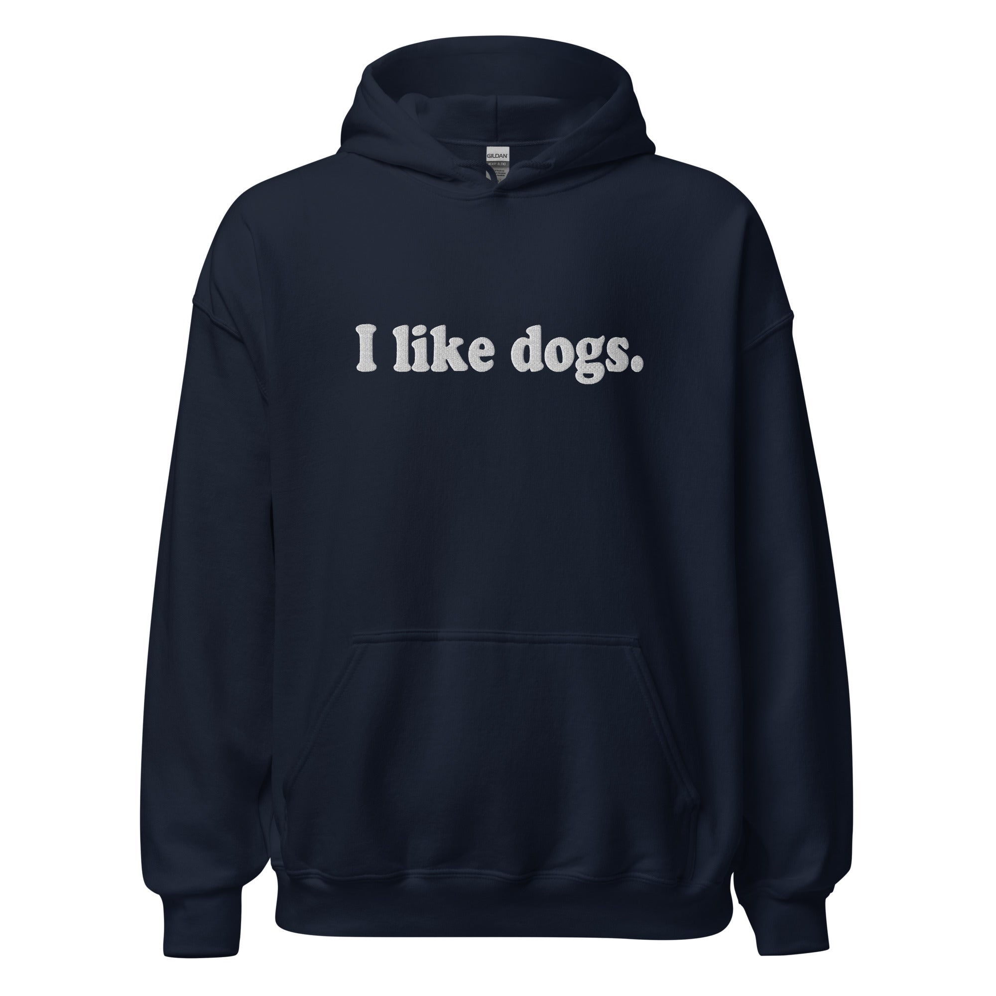 I Like Dogs Dark Hoodie